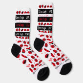 Valentins Tagessocken. Crazy fun Liebe Bugs Socken (Rechts)
