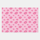 VALENTINS TAGGOLD ROTE LIPSTICK KISSEN GESCHENKPAPIER SET (Vorderseite 2)