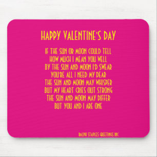 VALENTINS TAGPOEM MOUSEPAD