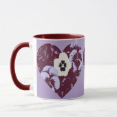 Valentins-Tasse "Veilchenherz" Tasse (Links)