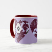 Valentins-Tasse "Veilchenherz" Tasse (Vorderseite Links)