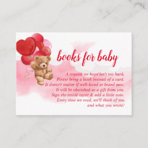Valentins-Teddybär-Bücher für Baby-Karte Begleitkarte