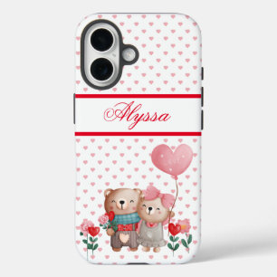 Valentins-Teddybär-Paar in Love Case-Mate   iPhone 16 Hülle