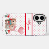 Valentins-Teddybär-Paar in Love Case-Mate   iPhone Hülle (Rückseite (Horizontal))