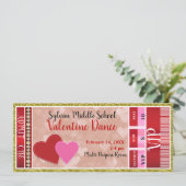 Valentins Valentinisches Party gibt einen VIP-Tanz Einladung (Stehend Vorderseite)