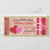 Valentins Valentinisches Party gibt einen VIP-Tanz Einladung (Vorderseite)