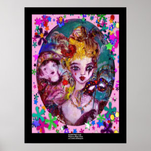 VALENTINS VENETIANISCHE MASKENBÄLLE MASKEN POSTER