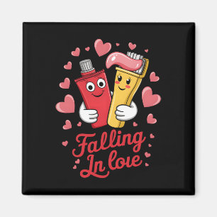Valentins Zahncreme Liebes Zahnbürsten Fallen Inl Magnet