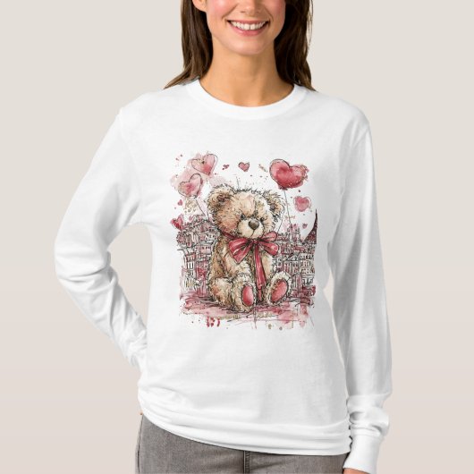 Valentinsbär T-Shirt (Vorderseite)