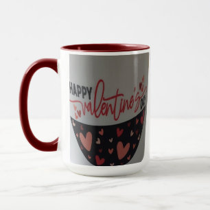 Valentinsbecher mit vielen Herzen Tasse