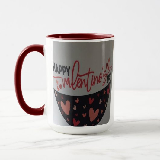 Valentinsbecher mit vielen Herzen Tasse (Links)