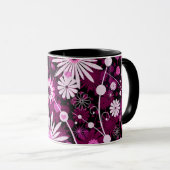 Valentinsblumenmuster Tasse (VorderseiteRechts)