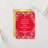 Valentinsche Flachnotizkarte Karte (Vorderseite/Rückseite Beispiel)