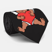 Valentinsche Krawatte Rot Valentinus Cupid Necktie (Gerollt)