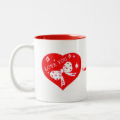 Valentinsche Liebe Herz Tasse (Links)