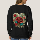 Valentinsche Rose der Renaissance Sweatshirt (Rückseite)