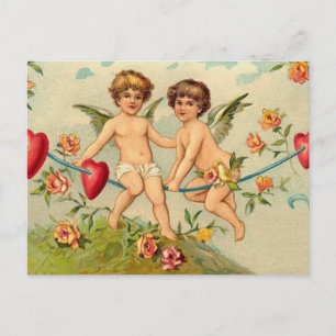 Valentinsengel Vintage Postkarte