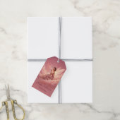 Valentinsfee auf rosa Wolken Fantasy-Kunst Geschenkanhänger (Mit Garn)