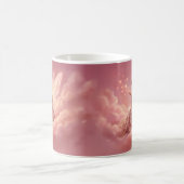 Valentinsfee auf rosa Wolken Fantasy-Kunst Kaffeetasse (Mittel)