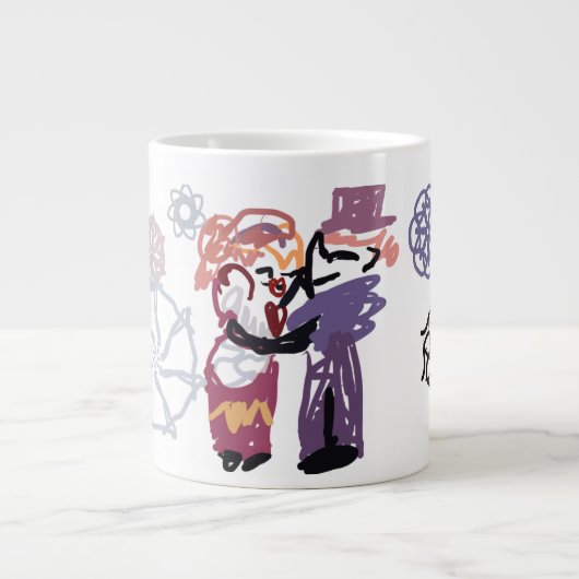 Valentinsfreude Jumbo-Tasse (Vorderseite)