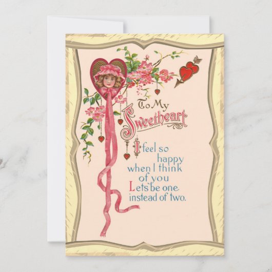 Valentinsgedicht Feiertagskarte (Vorderseite)