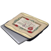 Valentinsgedicht mit Herzen Laptopschutzhülle (Vorne Knopf)