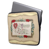 Valentinsgedicht mit Herzen Laptopschutzhülle (Vorderseite Links)
