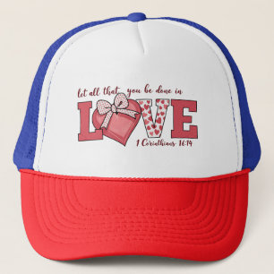 Valentinsgeschenk Lass all das, was du tust, in Truckerkappe