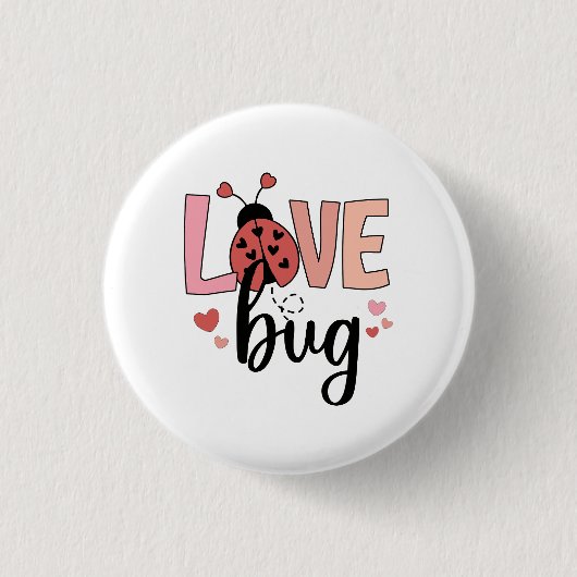 Valentinsgeschenk | Liebeskäfer Button (Vorderseite)