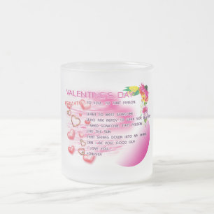 Valentinsgruß 2026 Glas Tasse