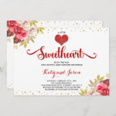 Valentinsgruß-Babyparty-Einladungs-Schatz-Baby Einladung (Vorne/Hinten)