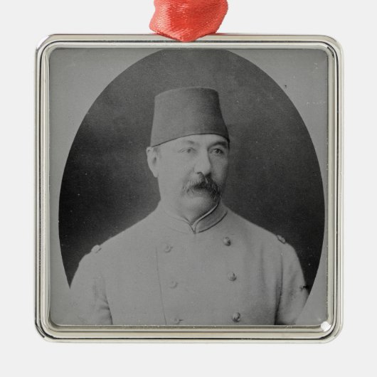 Valentinsgruß-Bäcker Silbernes Ornament (Vorne)