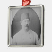 Valentinsgruß-Bäcker Silbernes Ornament (Links)