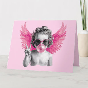 Valentinsgruß Blasen Bubble Cupid Valentinstag  Karte