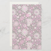 Valentinsgruß-Blumenmuster Briefpapier (Vorne/Hinten)