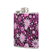 Valentinsgruß-Blumenmuster Flachmann (Links)