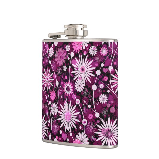 Valentinsgruß-Blumenmuster Flachmann (Links)