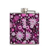 Valentinsgruß-Blumenmuster Flachmann (Rückseite)