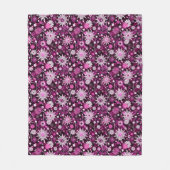 Valentinsgruß-Blumenmuster Fleecedecke (Vorderseite)