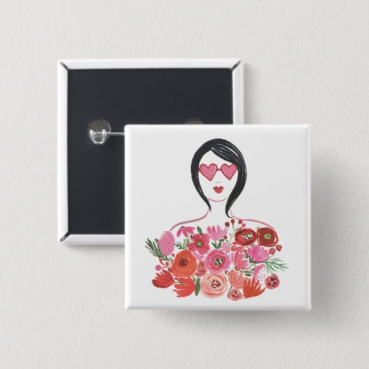 Valentinsgruß-Chic I Button (Vorne & Hinten)