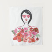 Valentinsgruß-Chic I Wandteppich (Vorderseite)