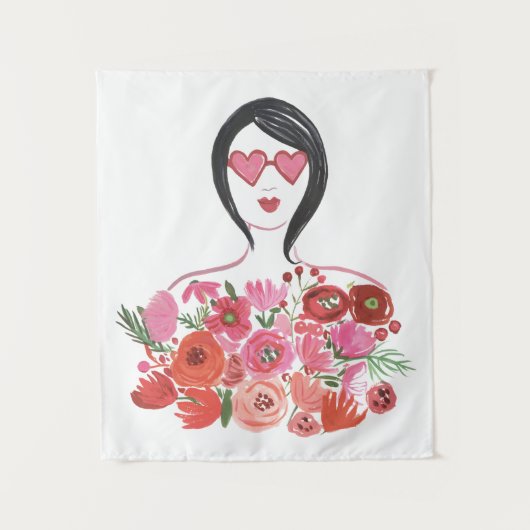 Valentinsgruß-Chic I Wandteppich (Vorderseite)