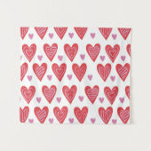 Valentinsgruß-Chic-Muster Wandteppich (Vorderseite (Horizontal))