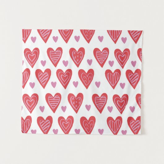 Valentinsgruß-Chic-Muster Wandteppich (Vorderseite (Horizontal))