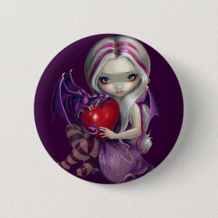"Valentinsgruß-Drache-" Knopf Button