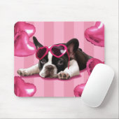 Valentinsgruß-französische Bulldoggen-Welpe Mousepad (Mit Mouse)