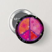 Valentinsgruß-Friedens-KNOPF Button (Vorne & Hinten)