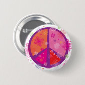 Valentinsgruß-Friedenszeichen Button (Vorne & Hinten)