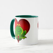 Valentinsgruß-Frosch Tasse (Vorderseite Links)
