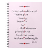 VALENTINSGRUSS - für Gott liebte so die Welt Notizblock (Vorderseite)